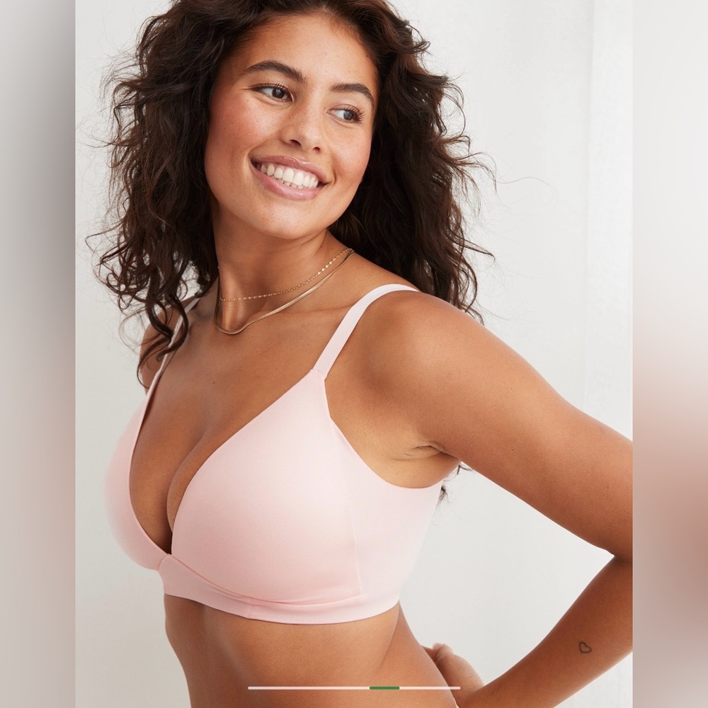Aerie Sunnie Wireless Lightly Lined Bra Ballet Pink NWT 34D - Picture 5 of 9